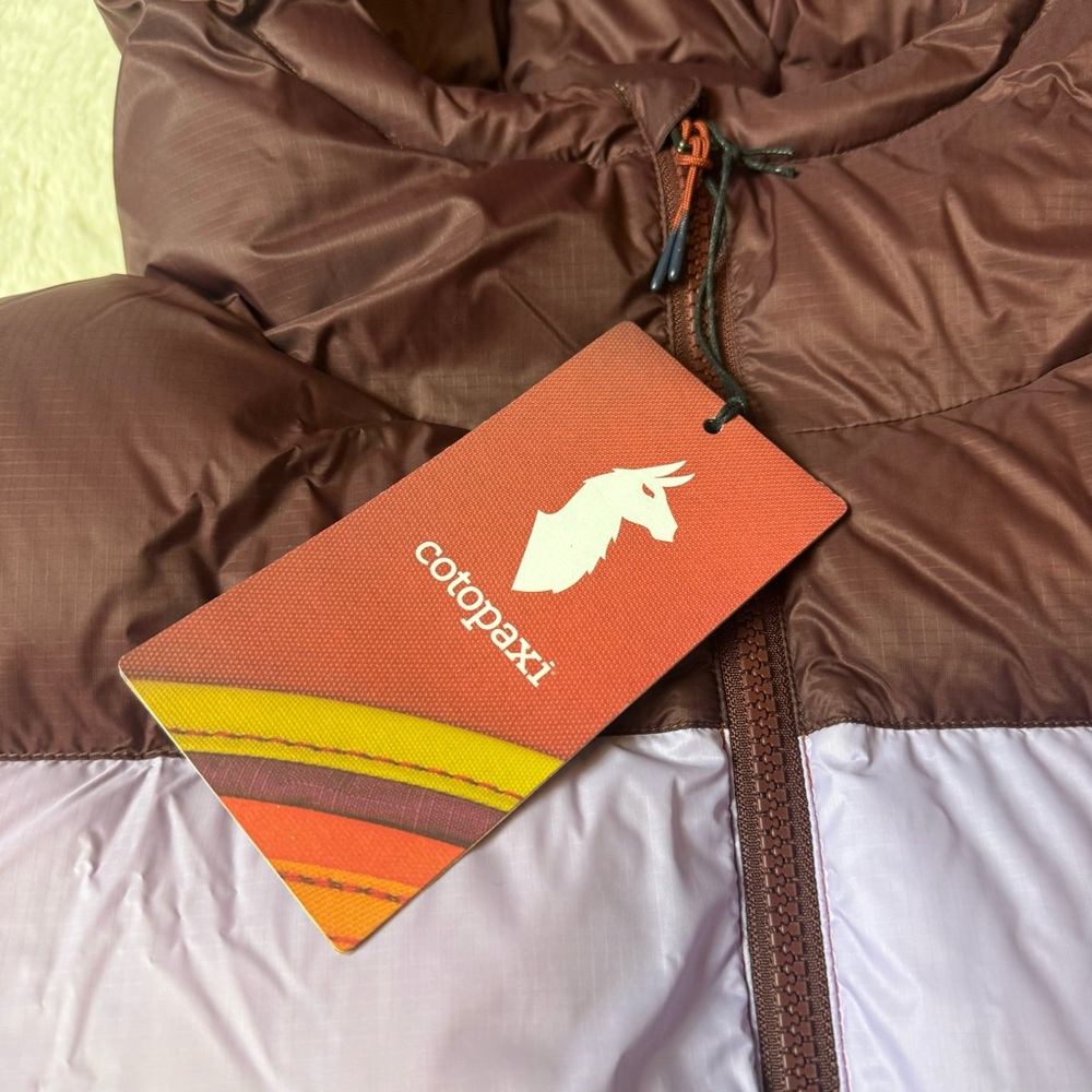 NWT Cotopaxi Solazo Hooded Down Puffer Jacket Women's Size Large Chesnut - Picture 14 of 14